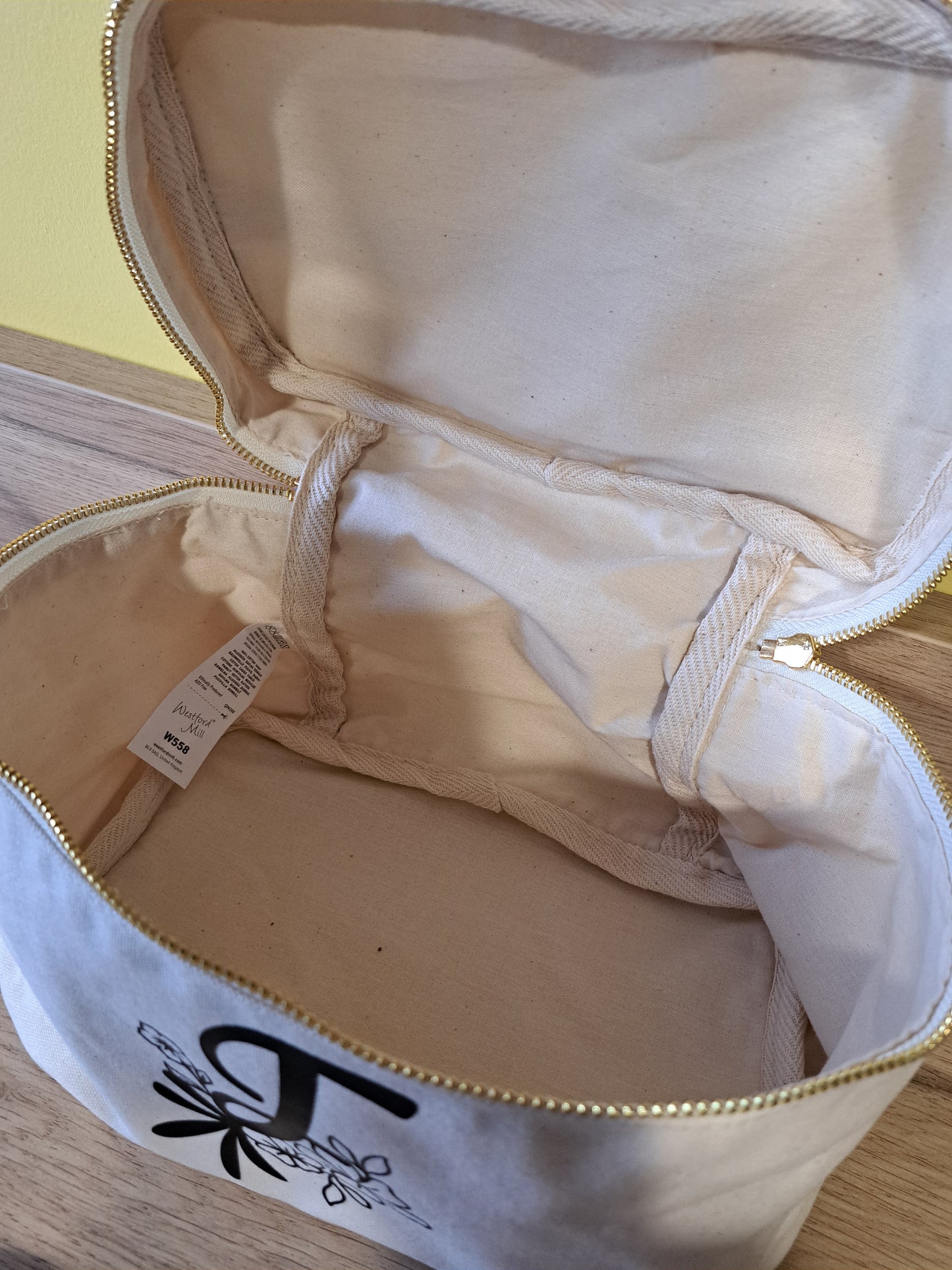 Trousse de toilette 100% coton à personnaliser
