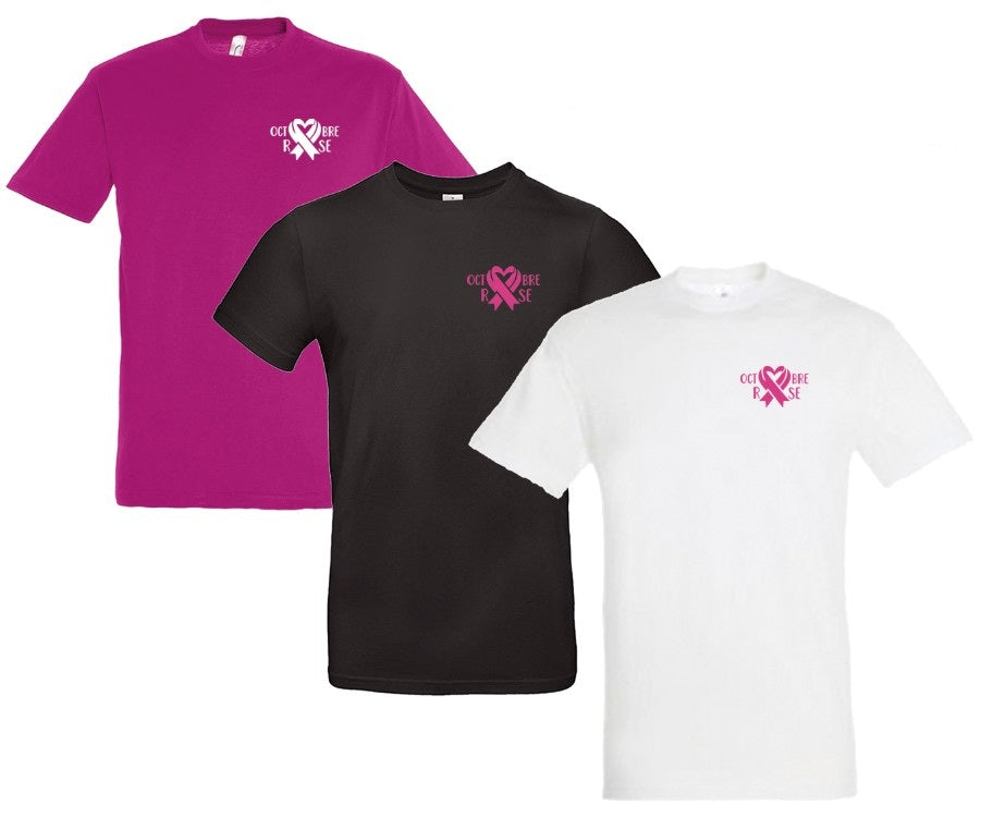 Tee-shirt col rond Octobre Rose