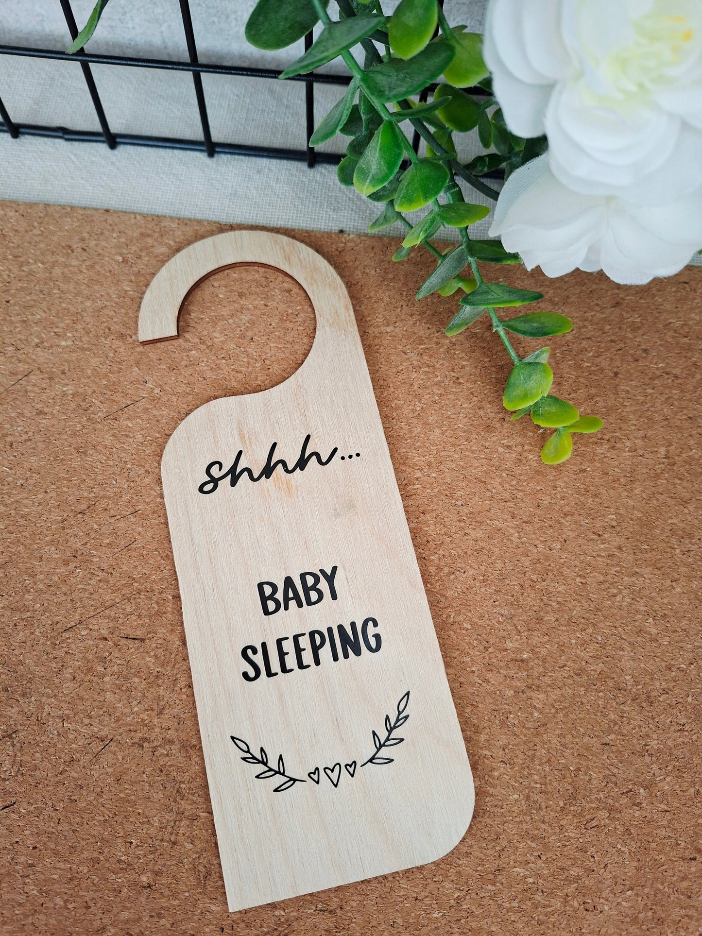 Accroche porte bébé dort