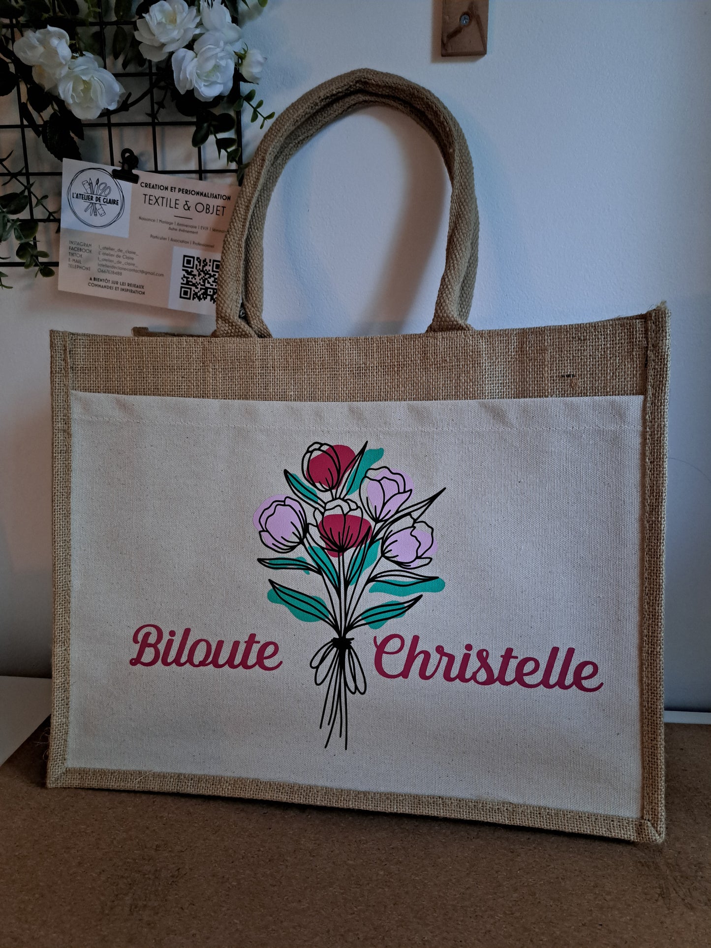 Sac toile de jute à personnaliser