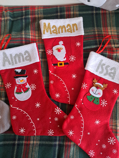 Chaussette de Noël à motif