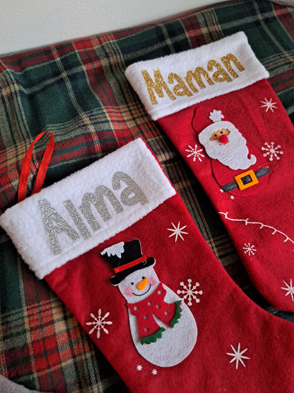 Chaussette de Noël à motif