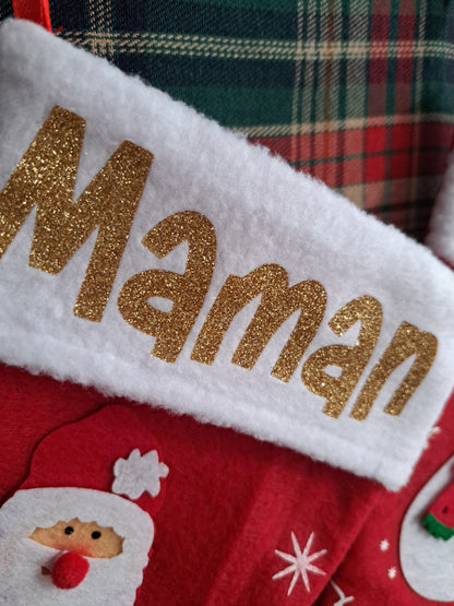 Chaussette de Noël à motif