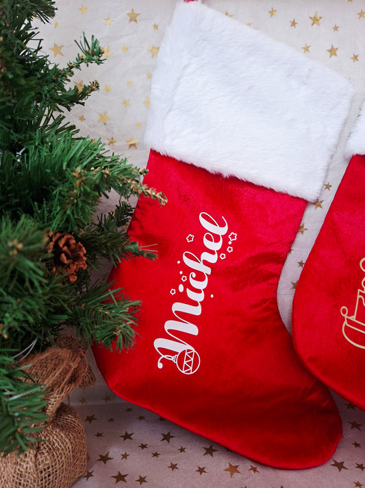 Chaussette de Noël unie