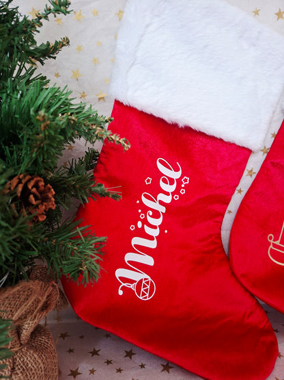 Chaussette de Noël unie