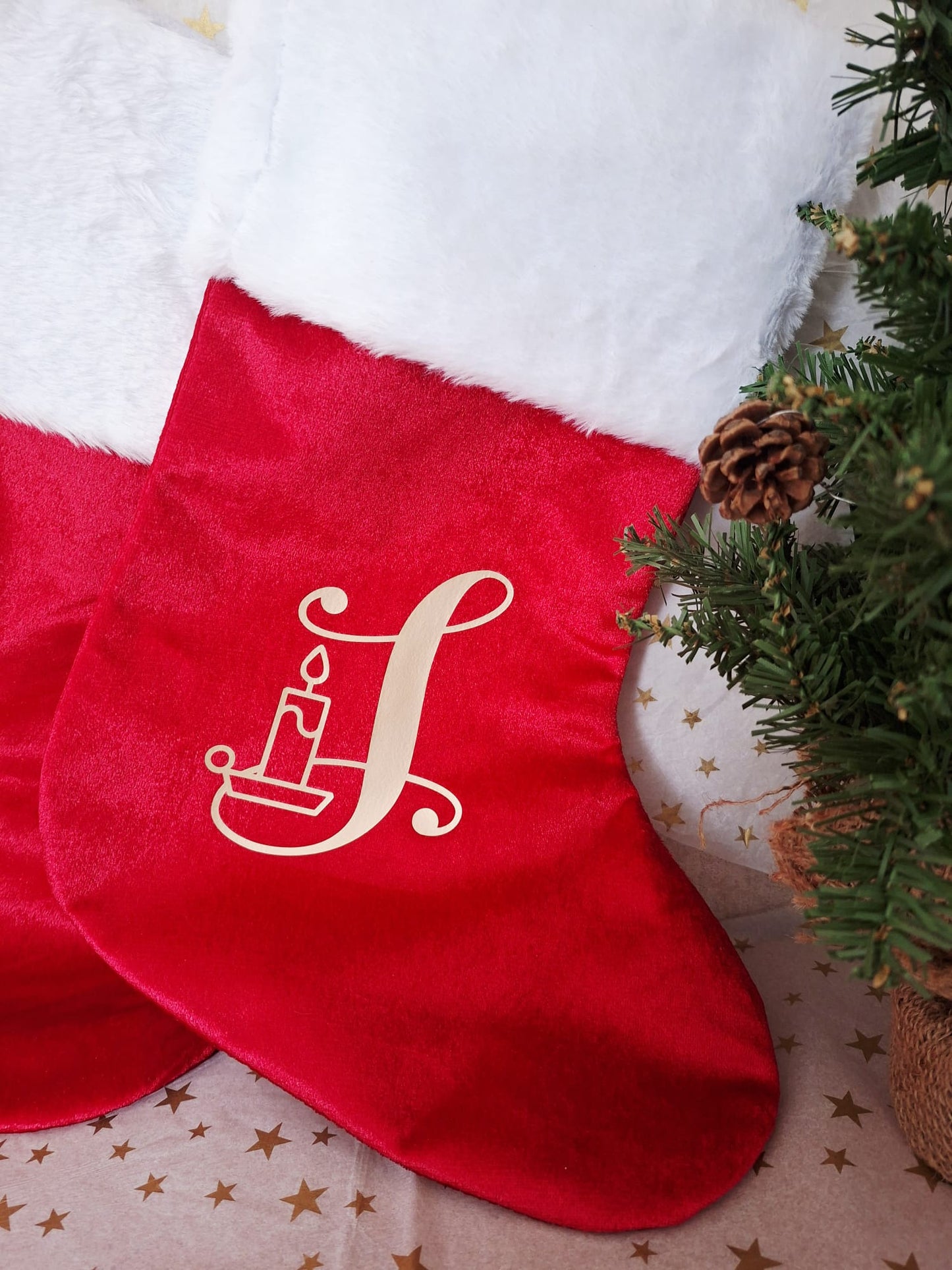 Chaussette de Noël unie