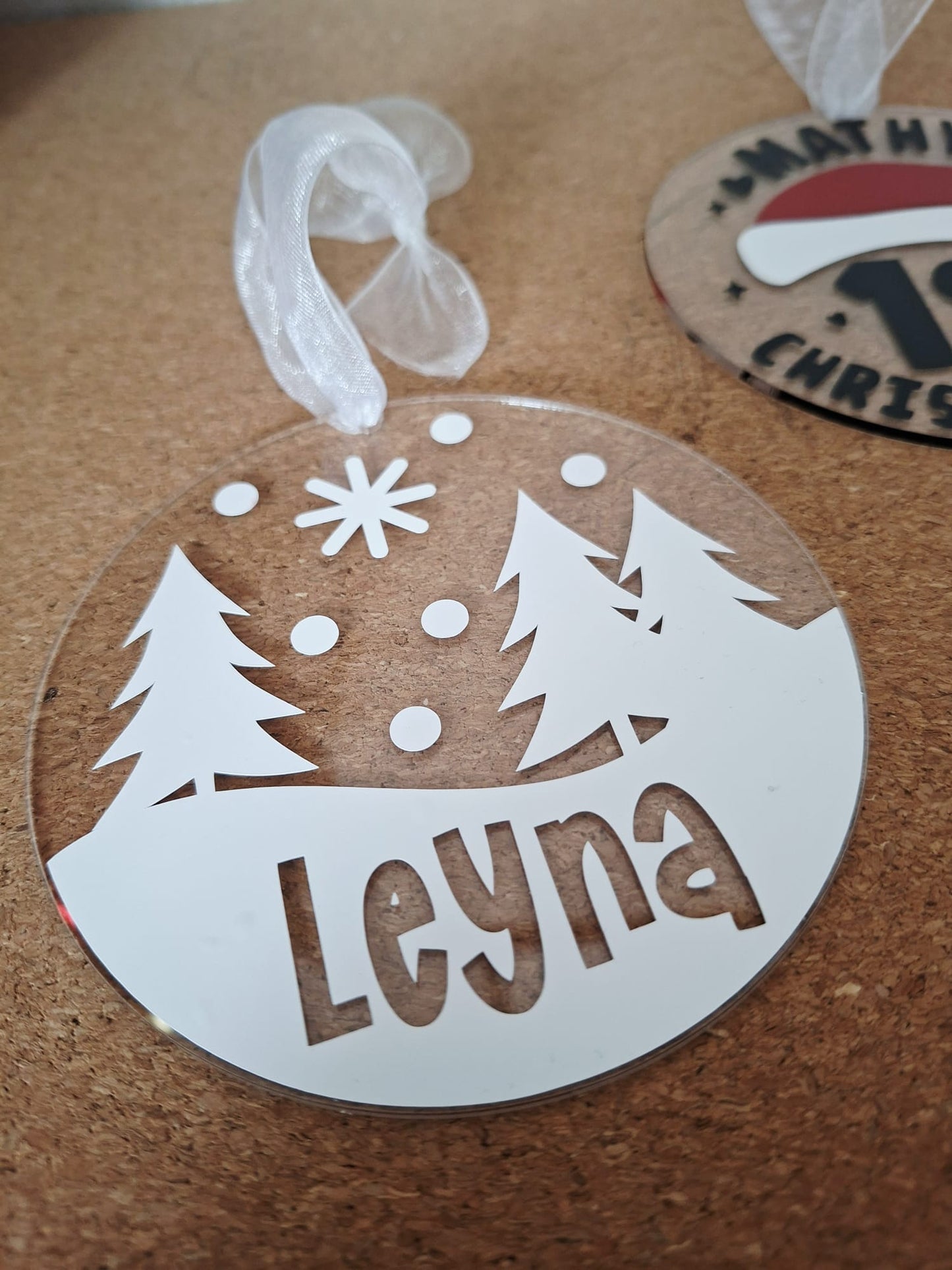 Ornement sapin acrylique