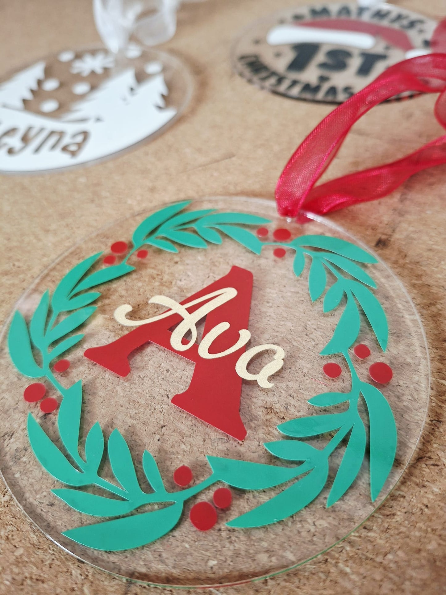 Ornement sapin acrylique