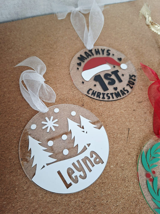 Ornement sapin acrylique