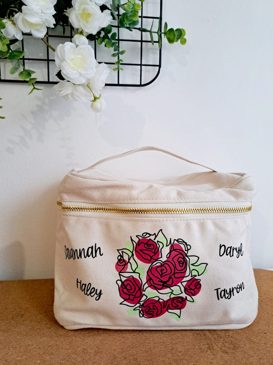 Trousse de toilette motif + prénoms