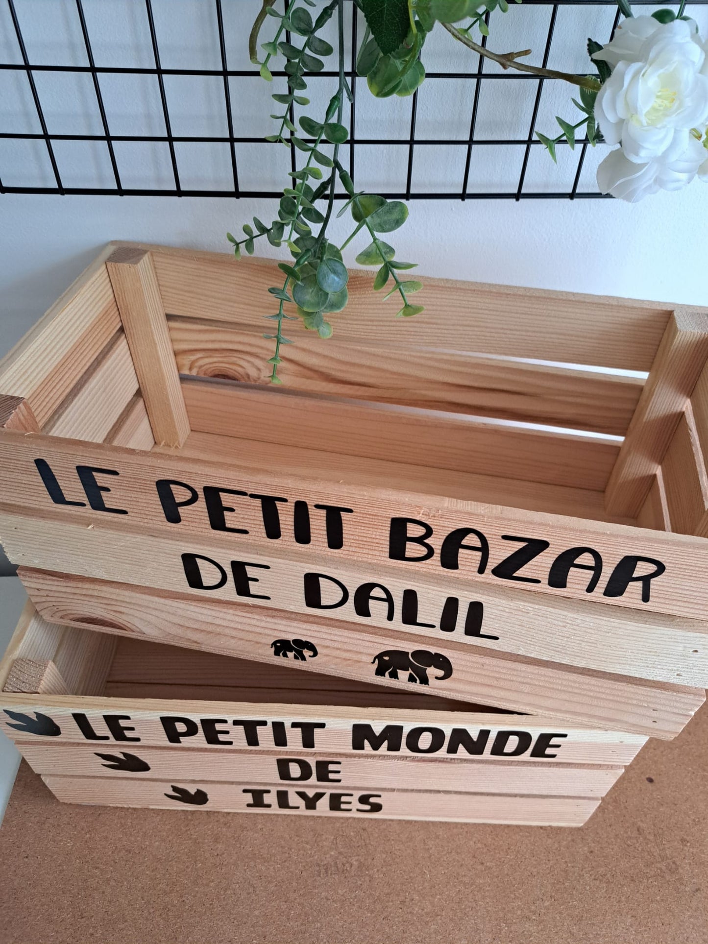 Caisse en bois bébé à personnaliser