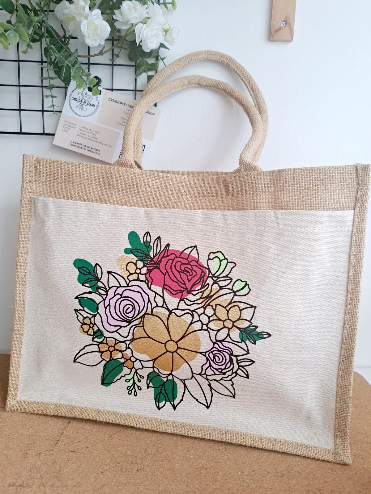 Sac toile de jute à personnaliser