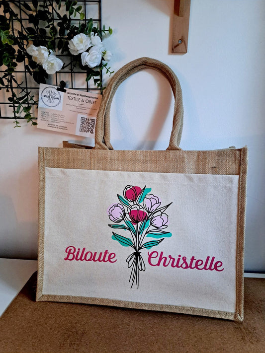 Sac toile de jute à personnaliser