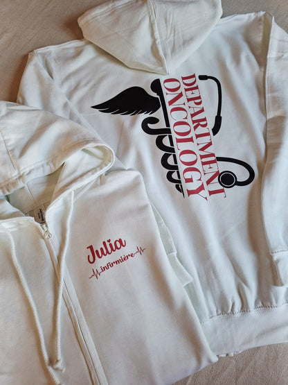 Sweat zippé à capuche à personnaliser