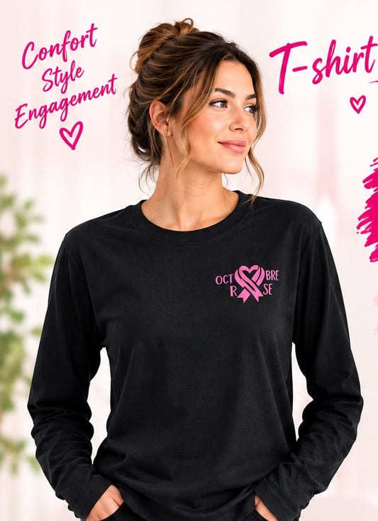 Tee-shirt manches longues Octobre Rose