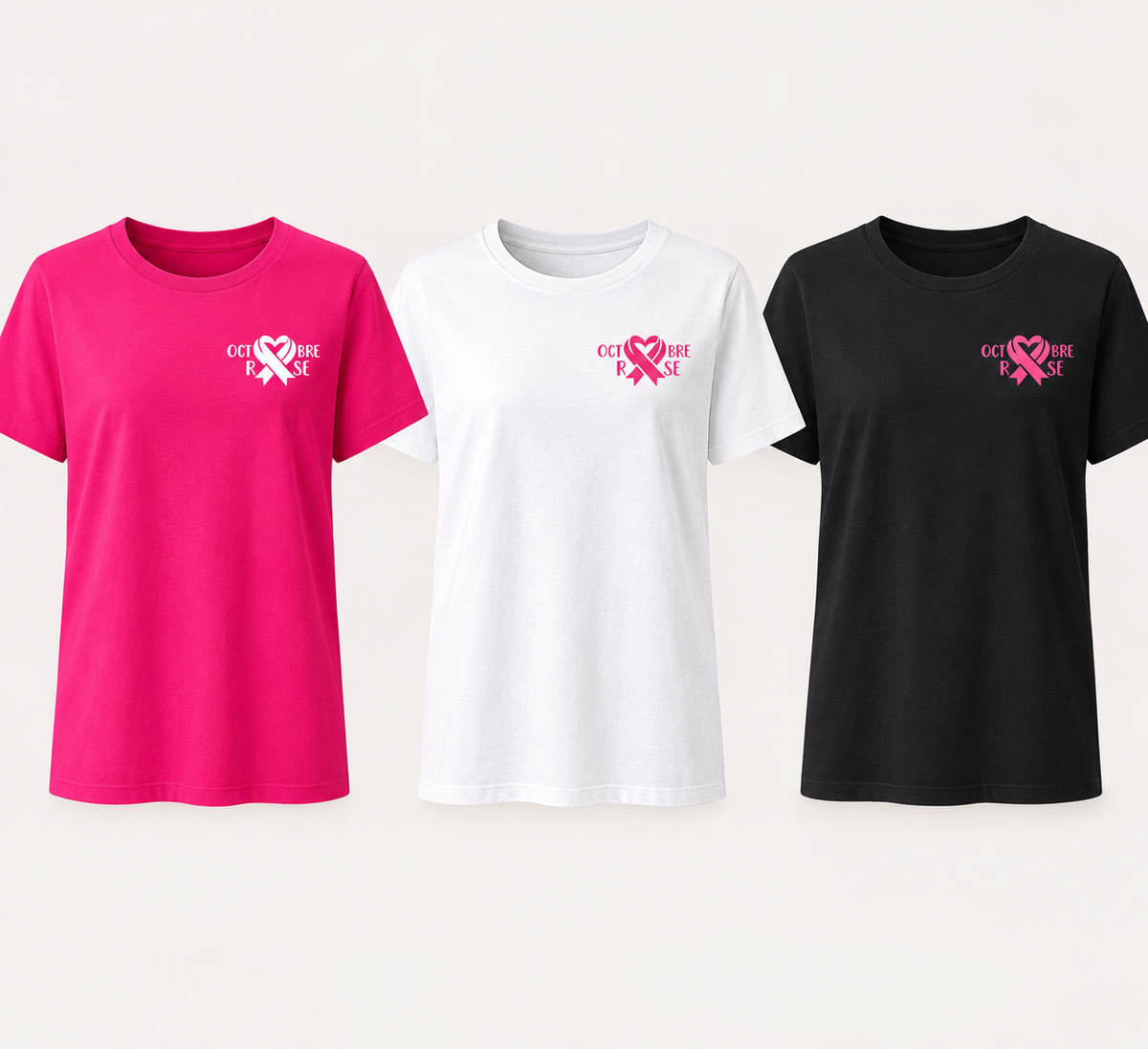 Tee-shirt col rond Octobre Rose